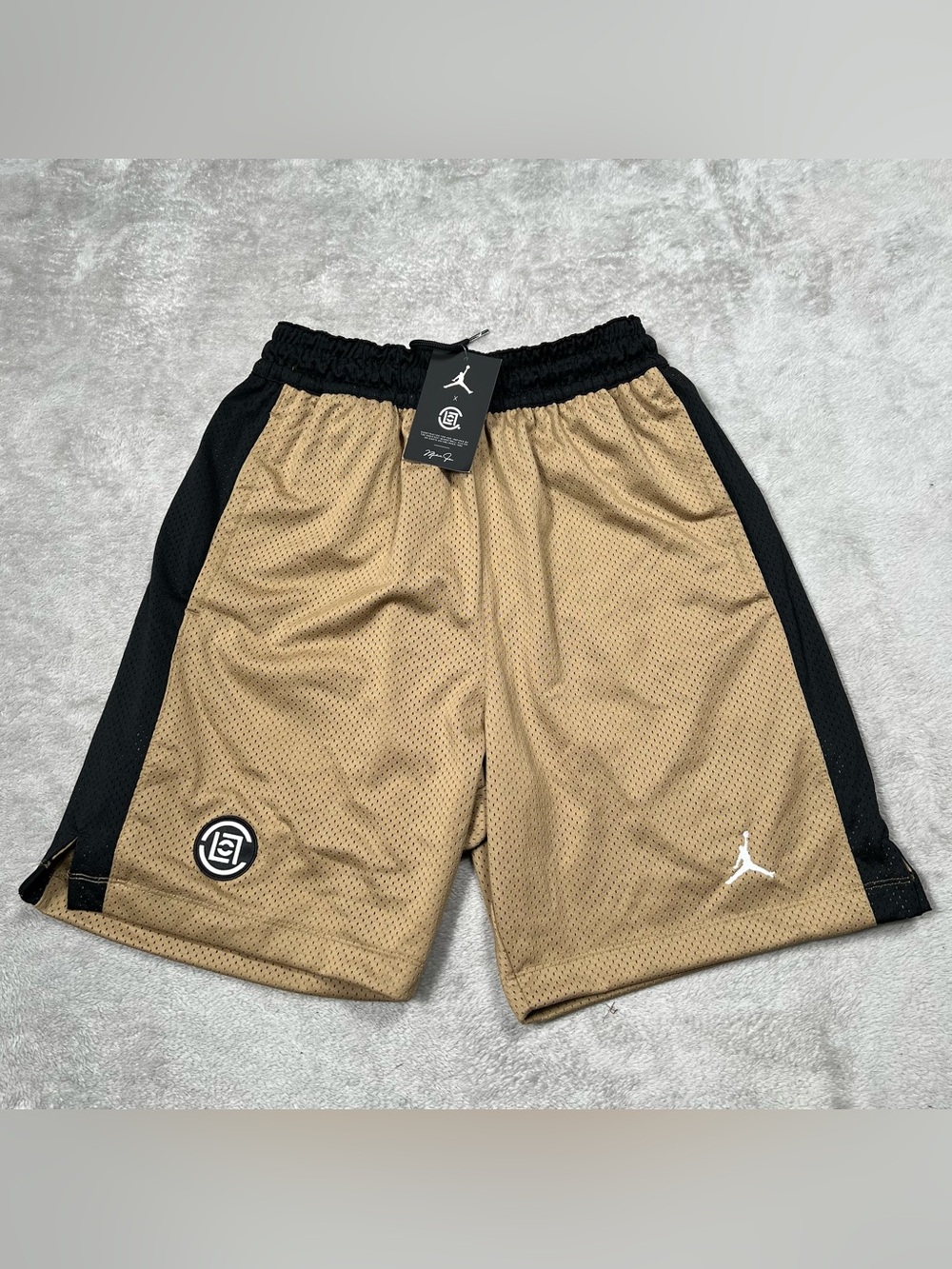NWT Jordan x Clot Premium Baskeball Shorts Mens S Beige Mesh Stretch AR8399 213